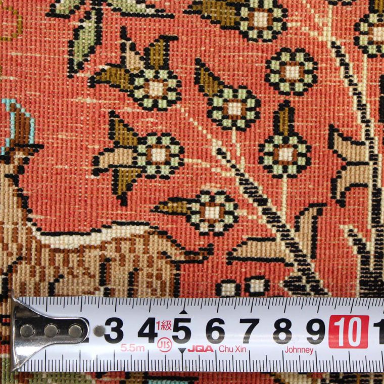 SQAS-540　クム産ペルシャ絨毯　88×57cm
