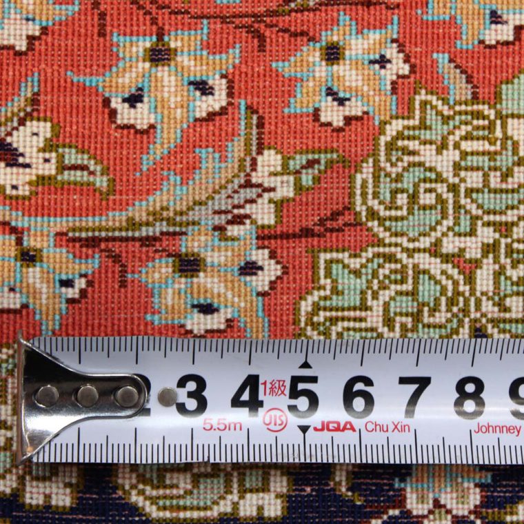 SQAS-558　クム産ペルシャ絨毯　78×59cm