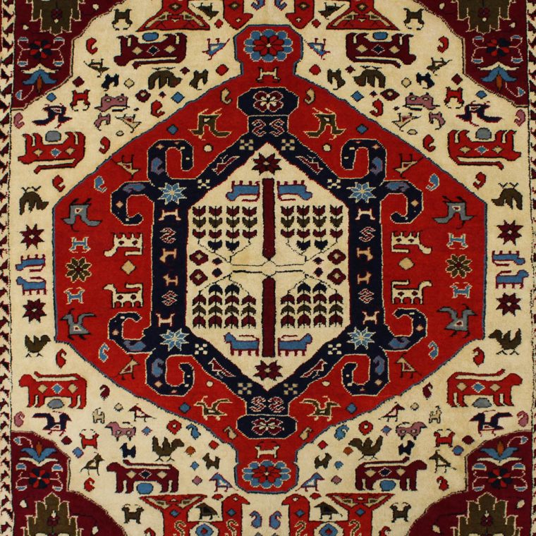 WZDS-43 シルジャン産ペルシャ絨毯 195×135cm｜ペルシャ絨毯｜ペルシャ絨毯のイスファハンカーペット｜高級ペルシャ絨毯、キリム、ギ