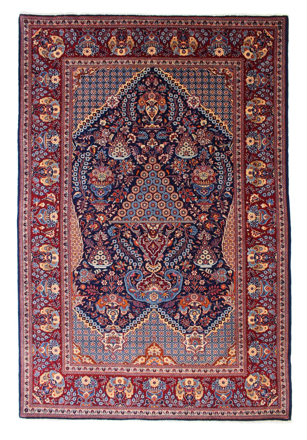 WSDS-7　カシャーン産ペルシャ絨毯　207×142cm