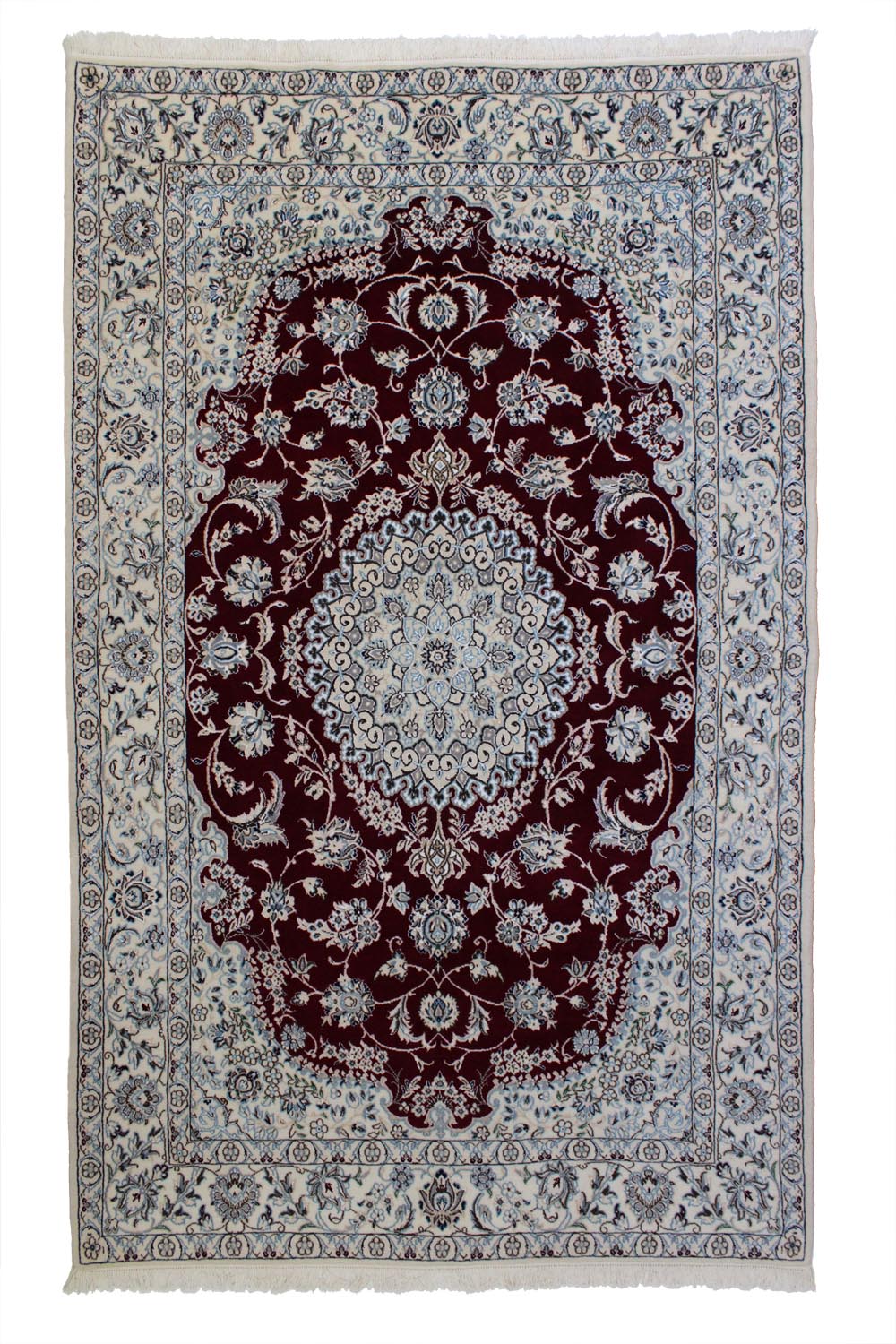 WNES-163　ナイン産ペルシャ絨毯　253×157cm
