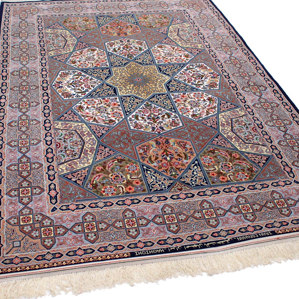 最高級で最も洗練されたイスファハン絨毯/size163x110cm。.top1。