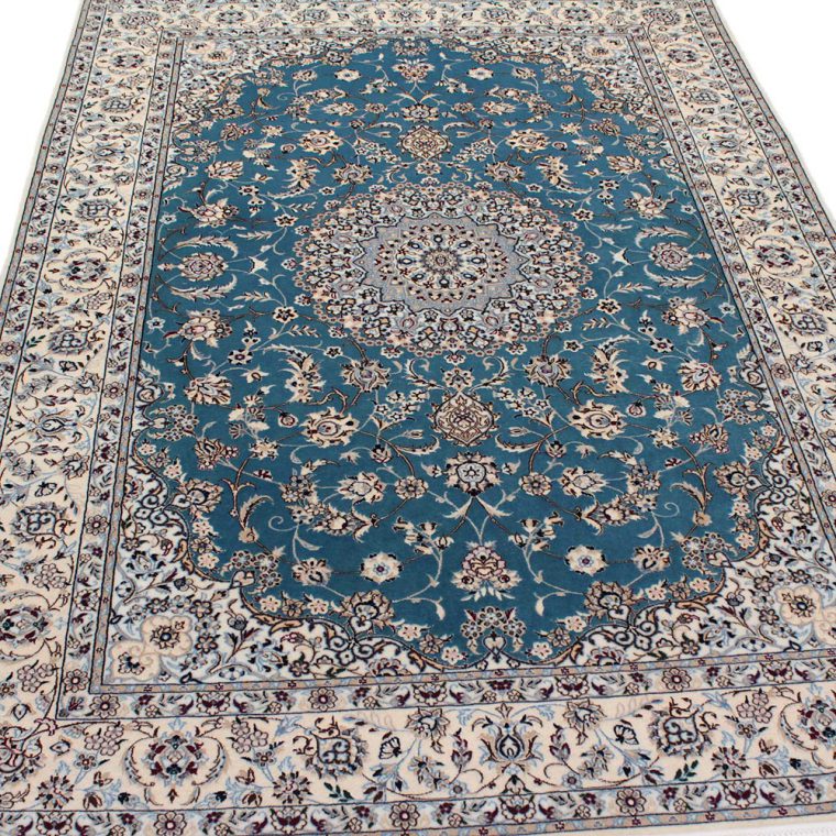 WNES-139　ナイン産ペルシャ絨毯　227×158cm