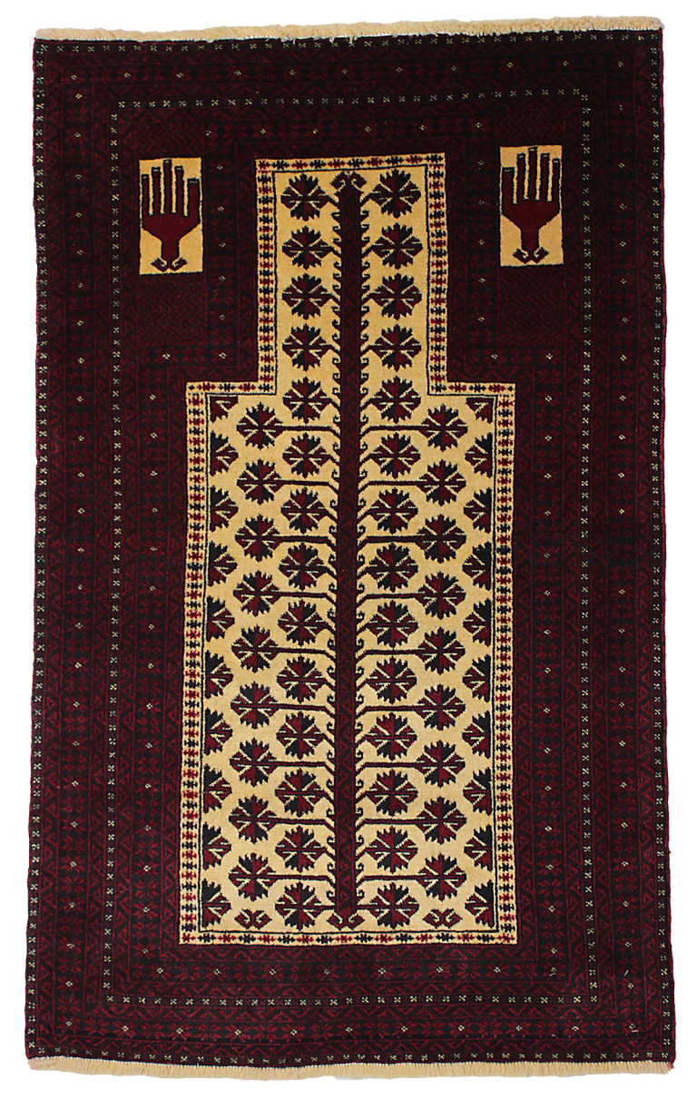 WZCS-20　バルーチ産ペルシャ絨毯　140×95cm