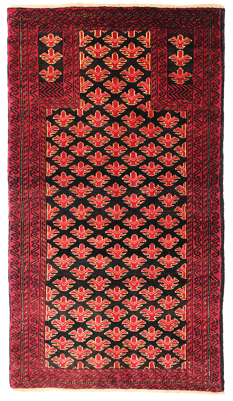 WZCS-26　バルーチ産ペルシャ絨毯　150×90cm