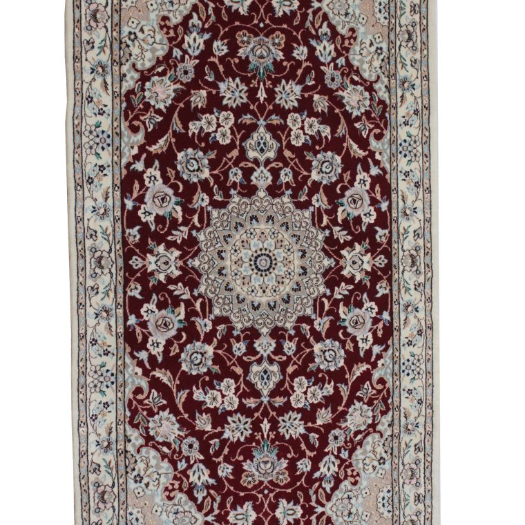 WNIS-20　ナイン産ペルシャ絨毯　廊下敷　300×73cm