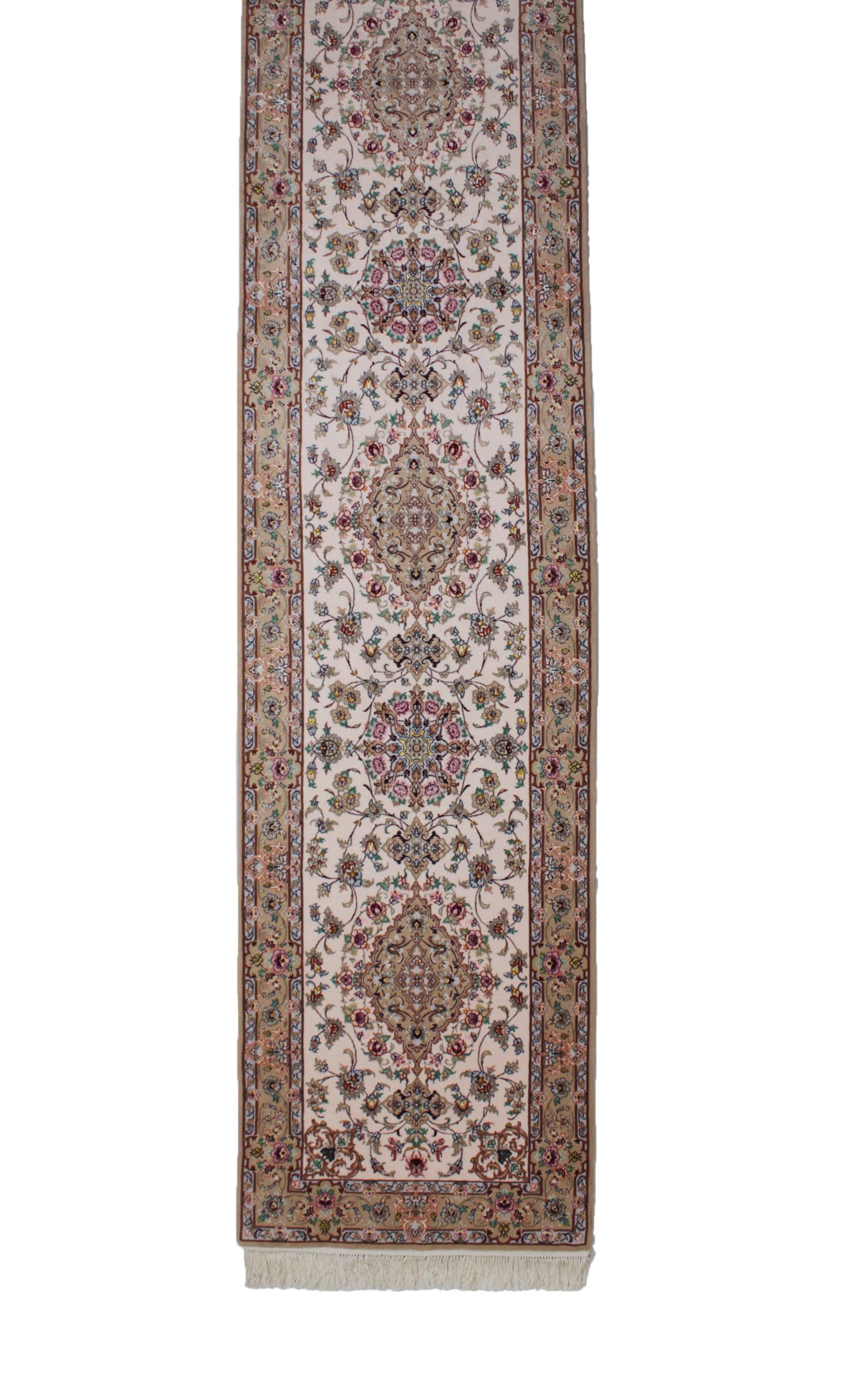 WEIS-15 イスファハン産ペルシャ絨毯 廊下敷 410×83cm｜ペルシャ絨毯 