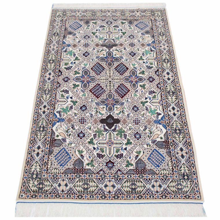 WNDS-98　ナイン産ペルシャ絨毯　205×130cm