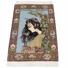 WTAS-31　タブリーズ産ペルシャ絨毯　97×71cm