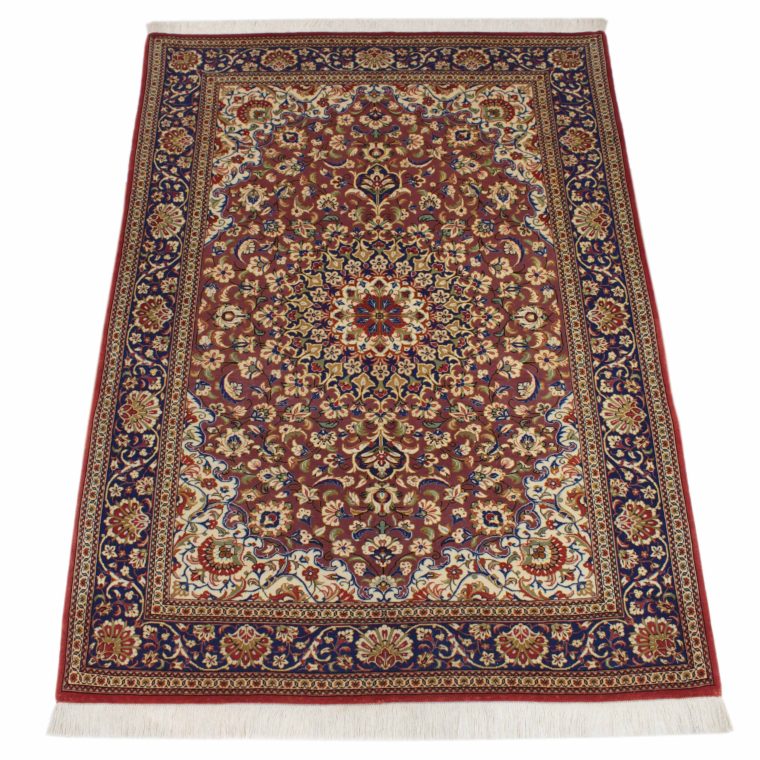 WQCS-2　クム産ペルシャ絨毯　154×110cm