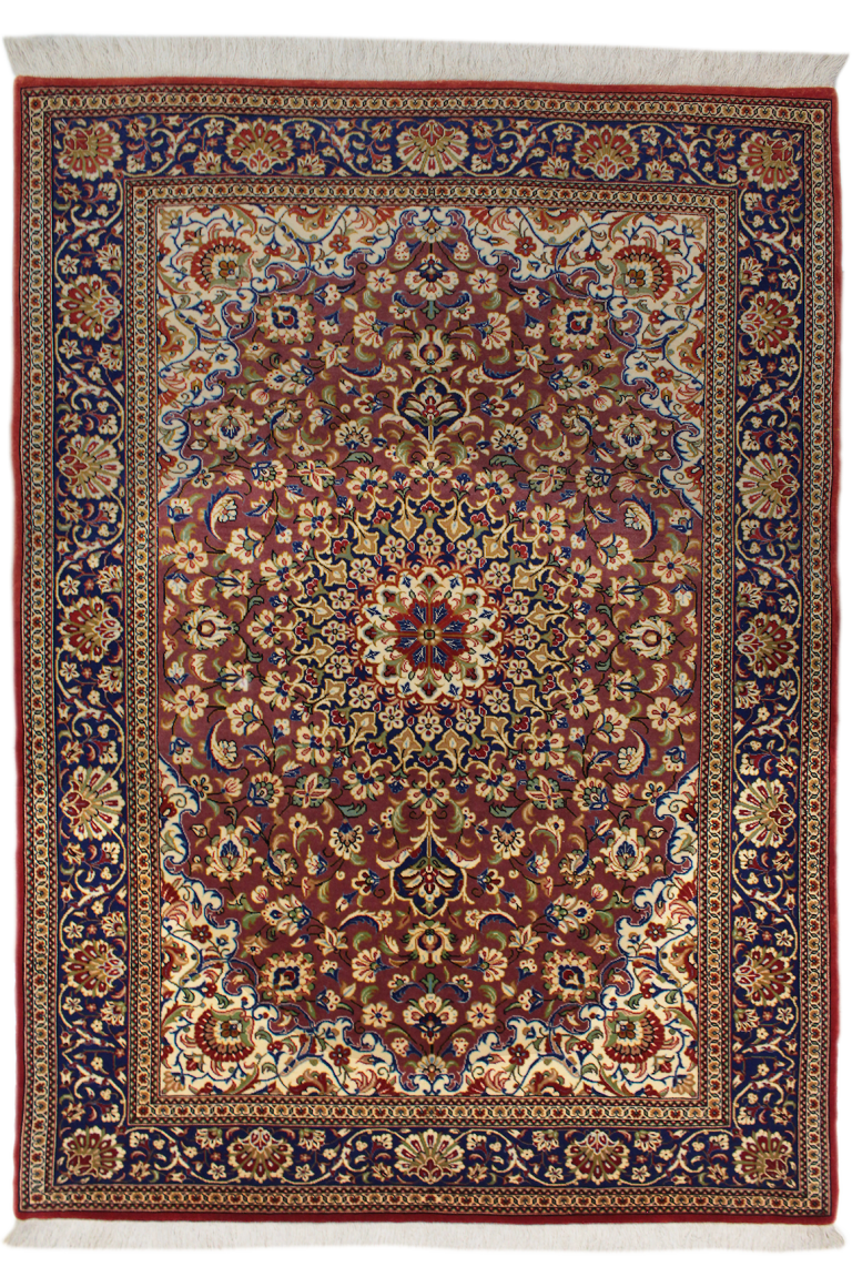 WQCS-2　クム産ペルシャ絨毯　154×110cm