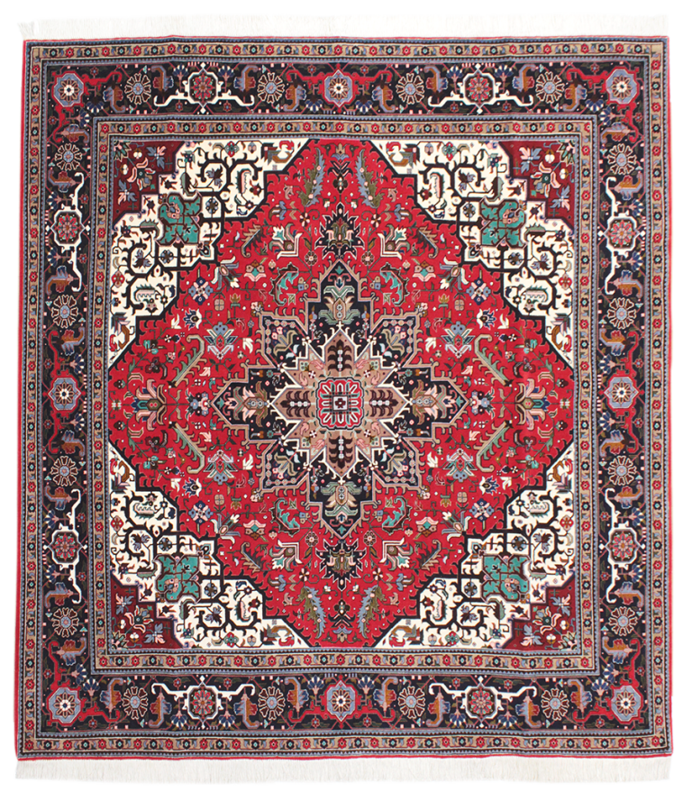 WTMQ-3　タブリーズ産ペルシャ絨毯　212×204cm