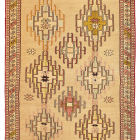 K-1638　イラン産オールドキリム　143×101cm