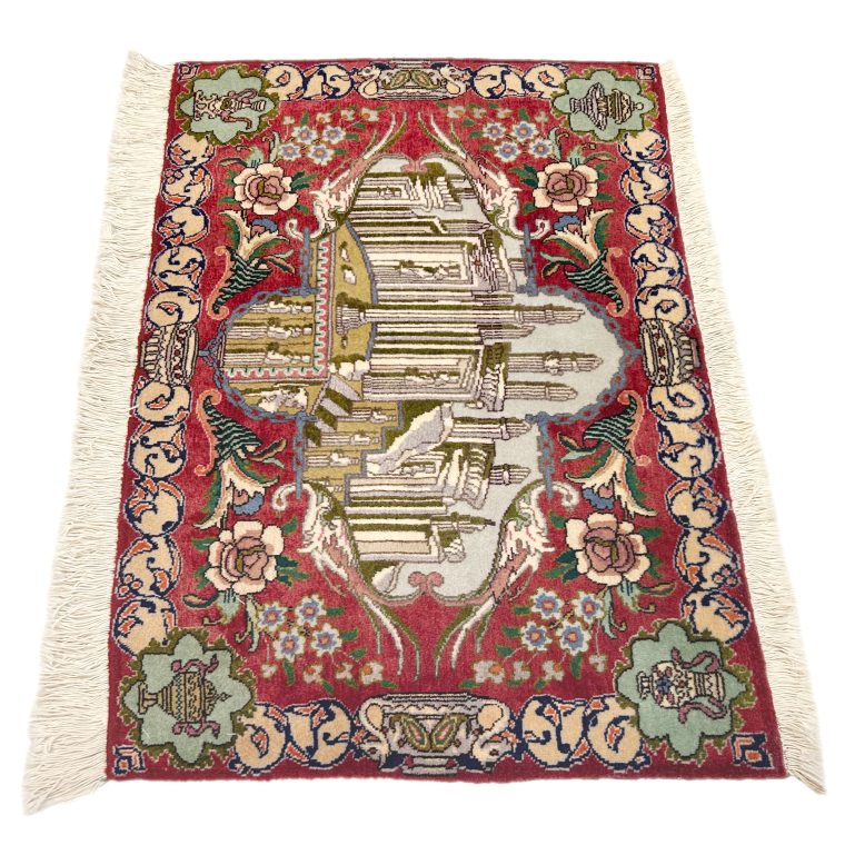 WTAS-24　タブリーズ産ペルシャ絨毯　86×60cm