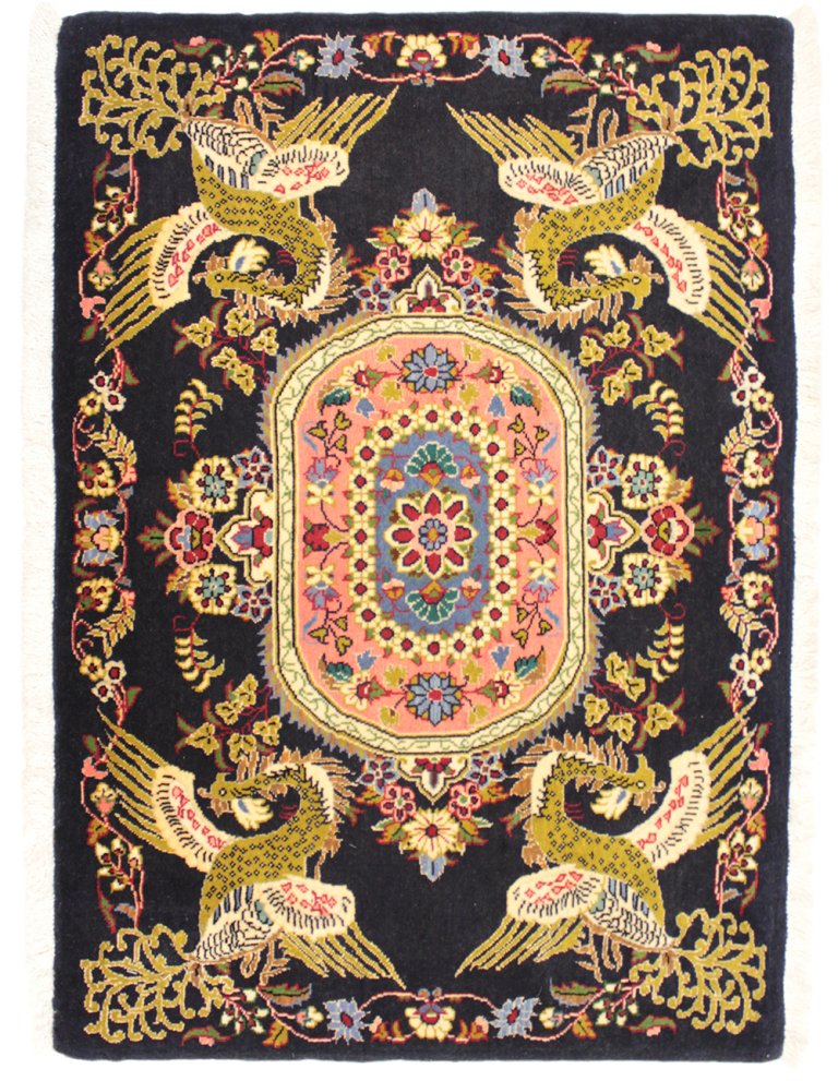 WSAS-20　カシャーン産ペルシャ絨毯　96×70cm