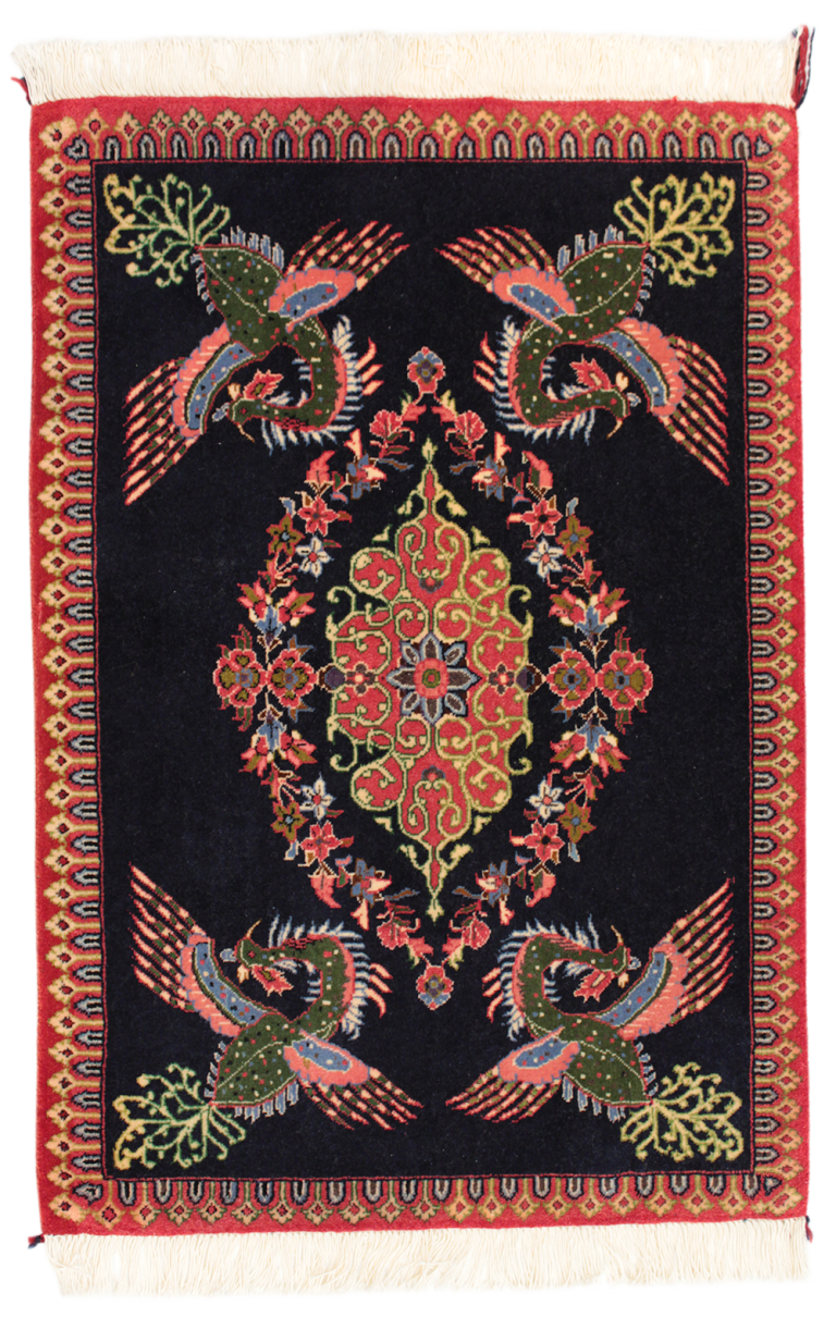 WSAS-23　カシャーン産ペルシャ絨毯　98×67cm
