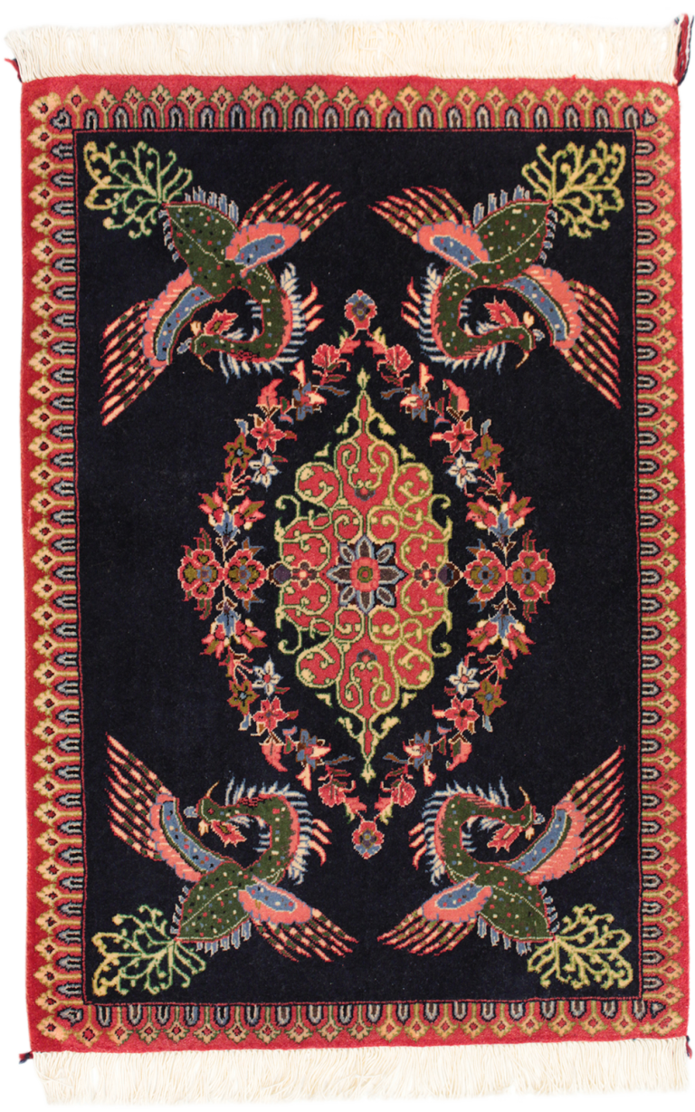 WSAS-23　カシャーン産ペルシャ絨毯　98×67cm